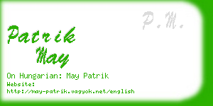 patrik may business card